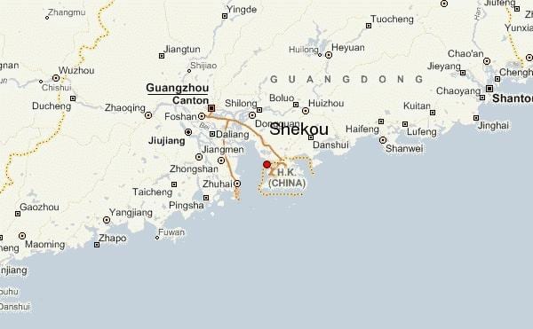 shekou ჩინეთის რუკა