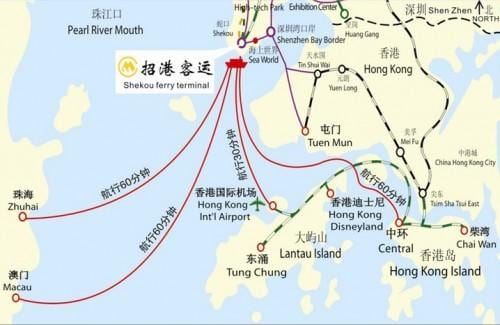 რუკა shekou საბორნე ტერმინალი