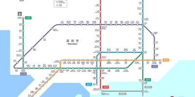 Shenzhen რკინიგზის რუკა