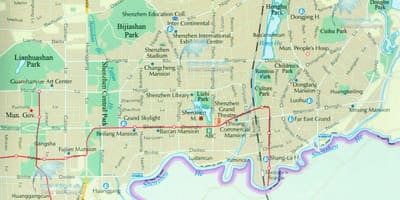 რუკა Shenzhen ქუჩა